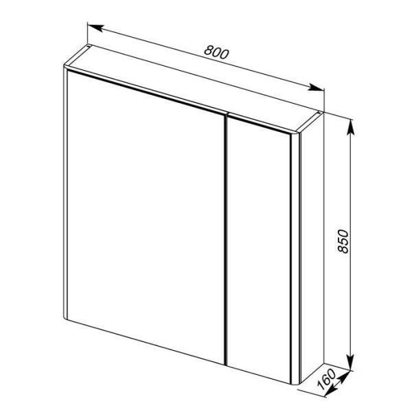 Зеркало-шкаф Aquanet Орлеан 80 белый